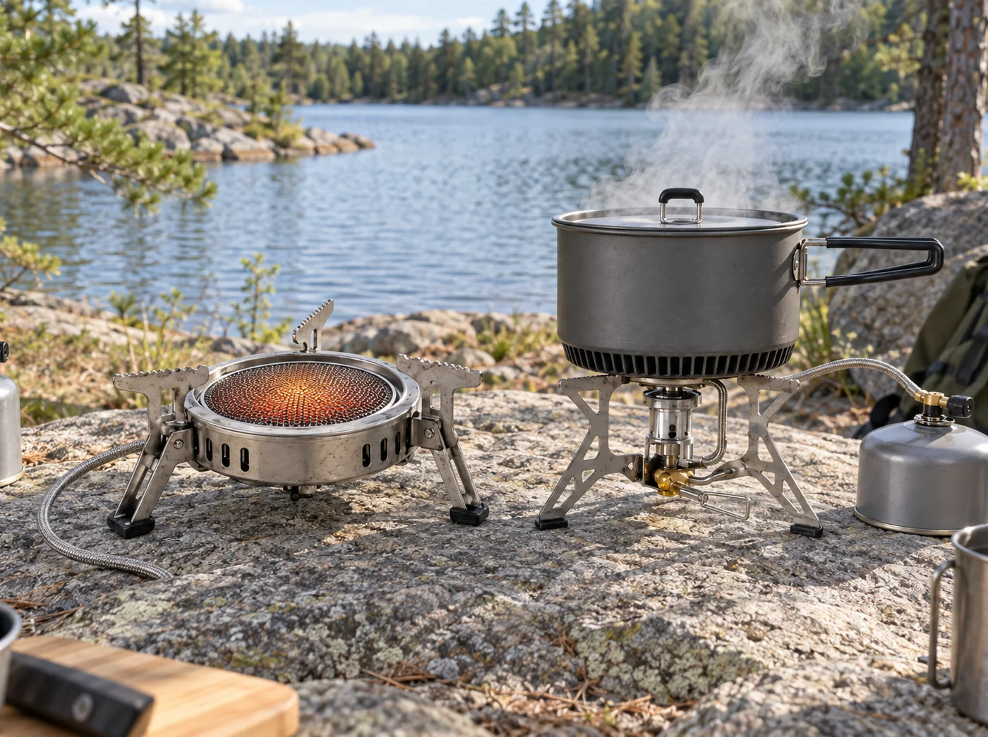 Camping Stoves in use