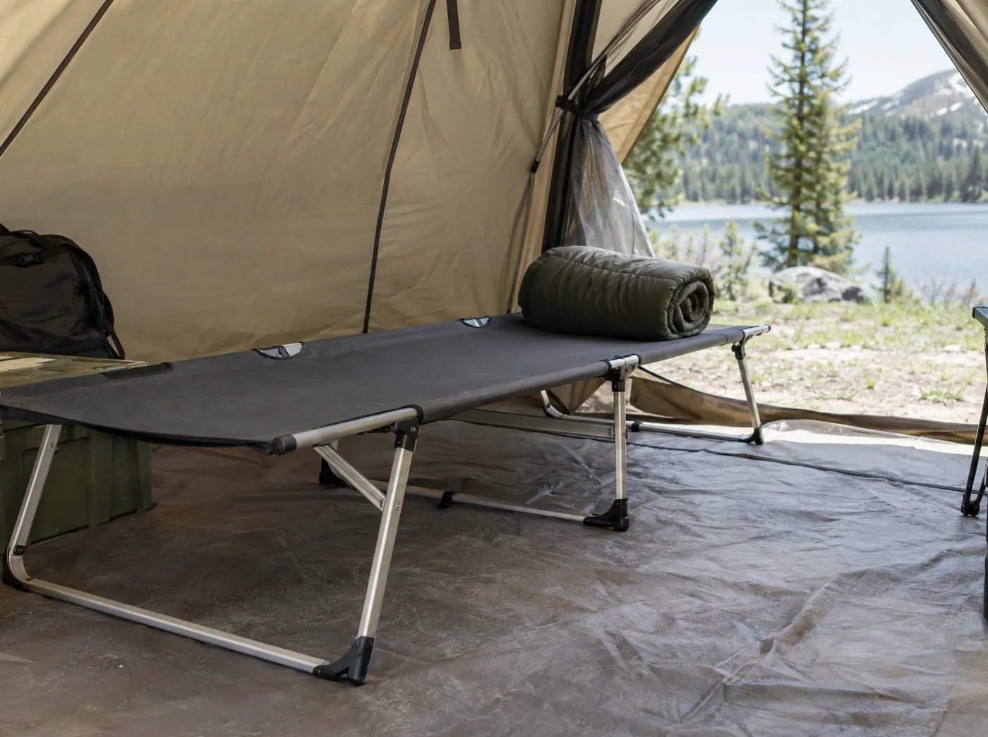 Cots & Sleeping in use