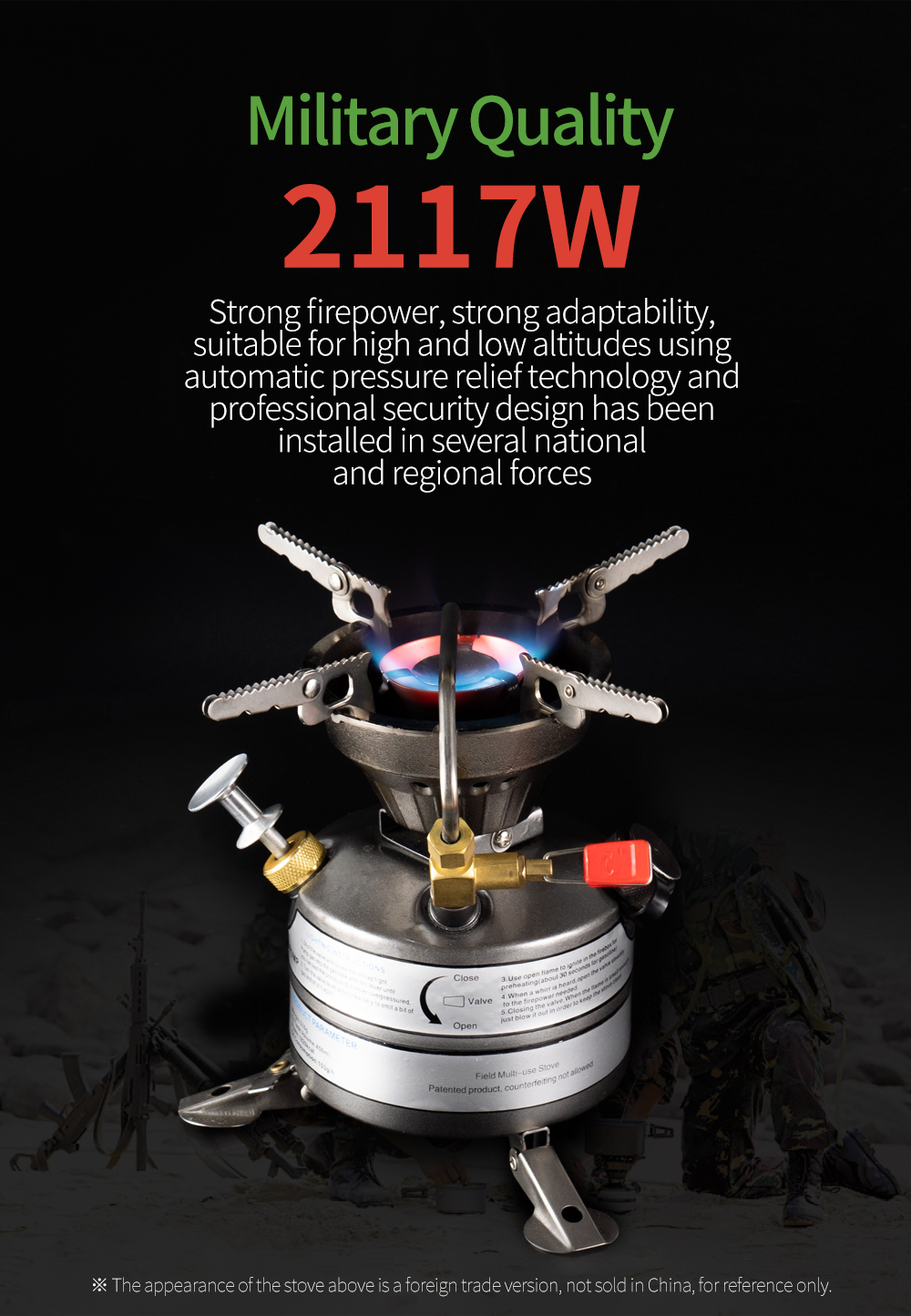 Field Gasoline Stove detail
