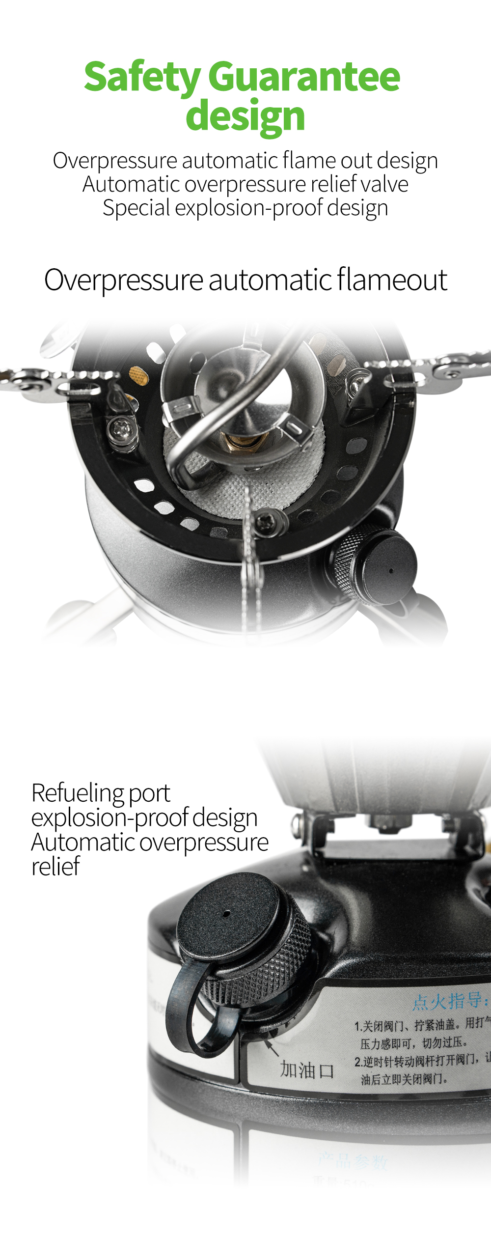 Field Gasoline Stove detail
