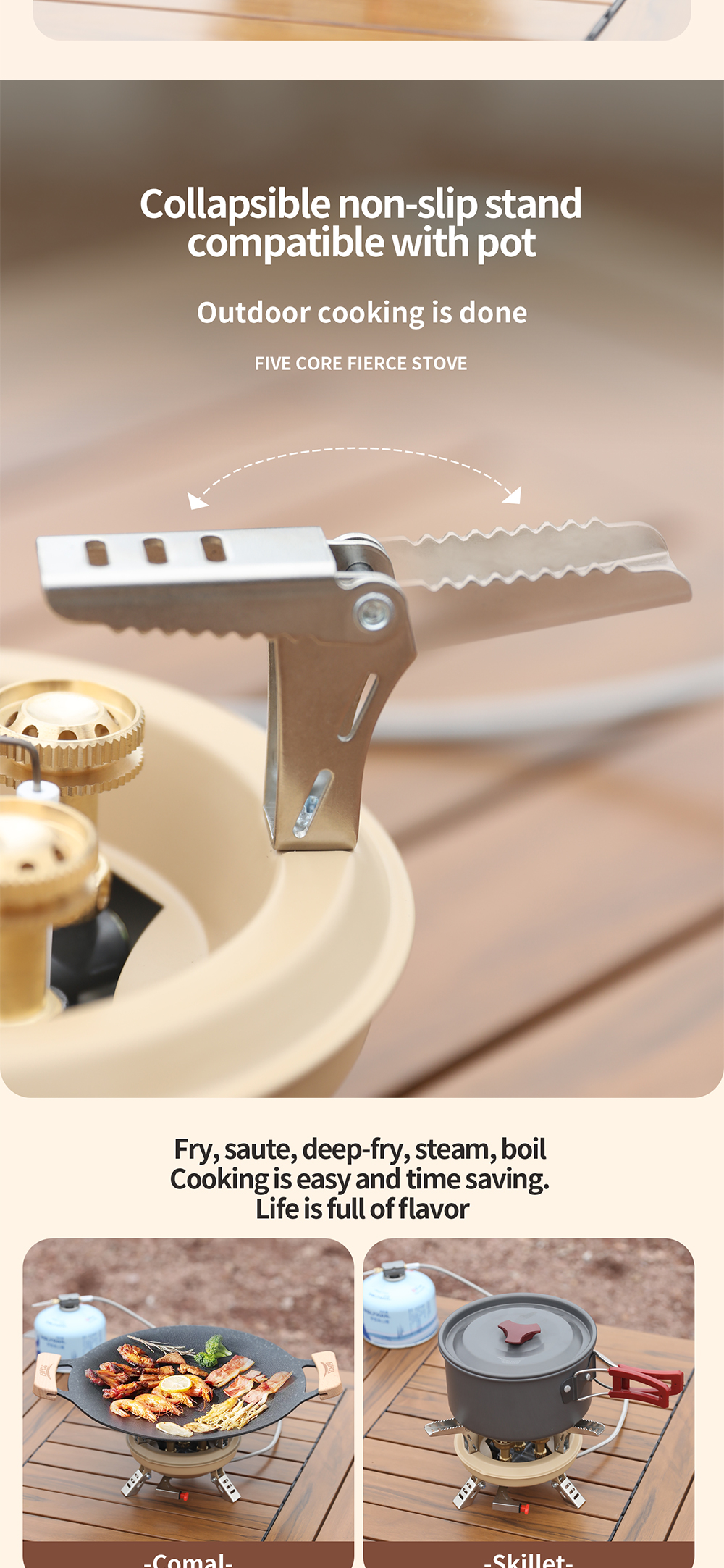 Five-Core High-Power Camping Stove detail