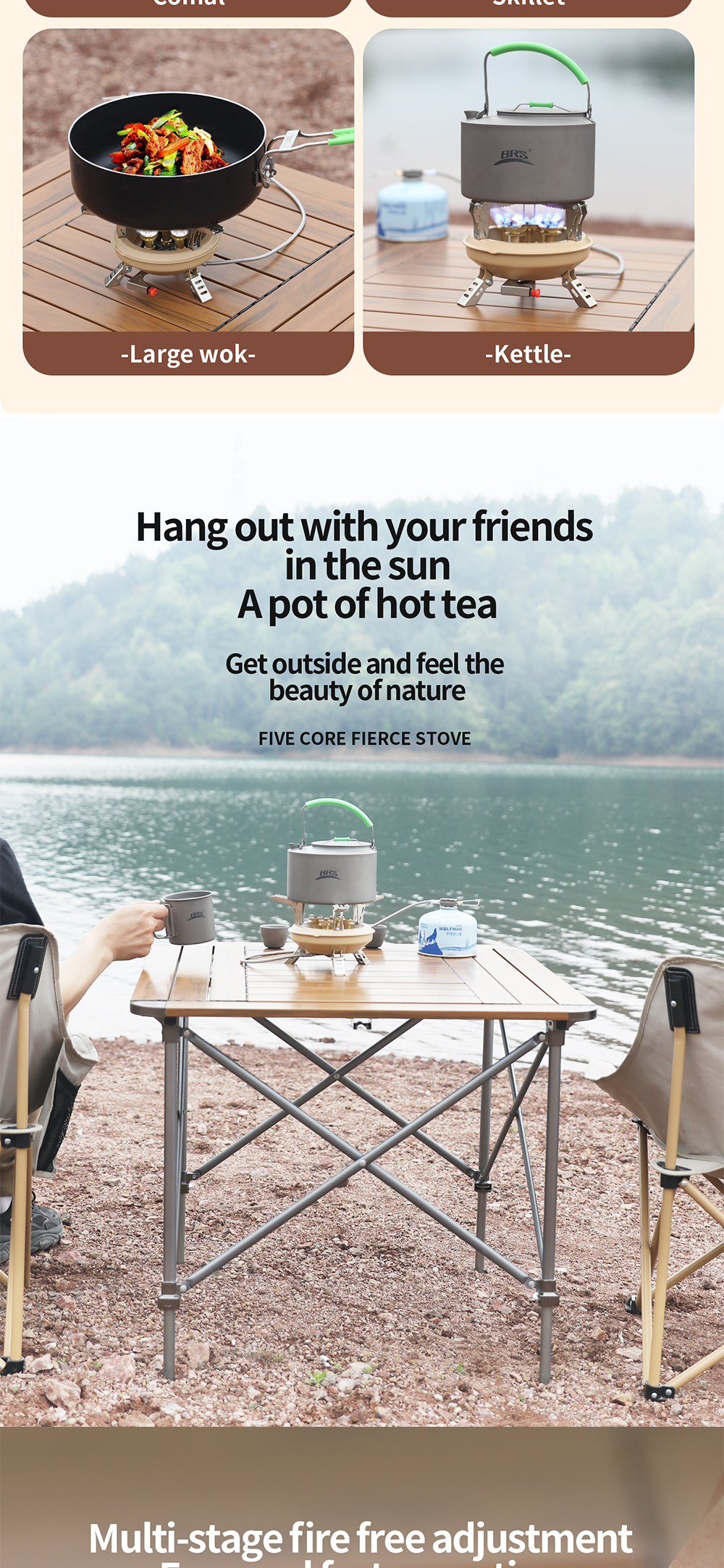 Five-Core High-Power Camping Stove detail