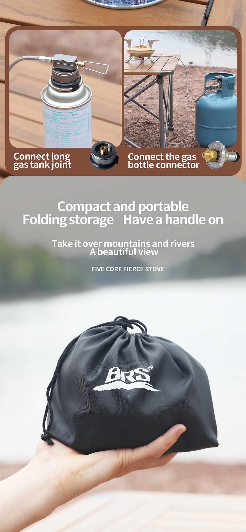 Five-Core High-Power Camping Stove detail