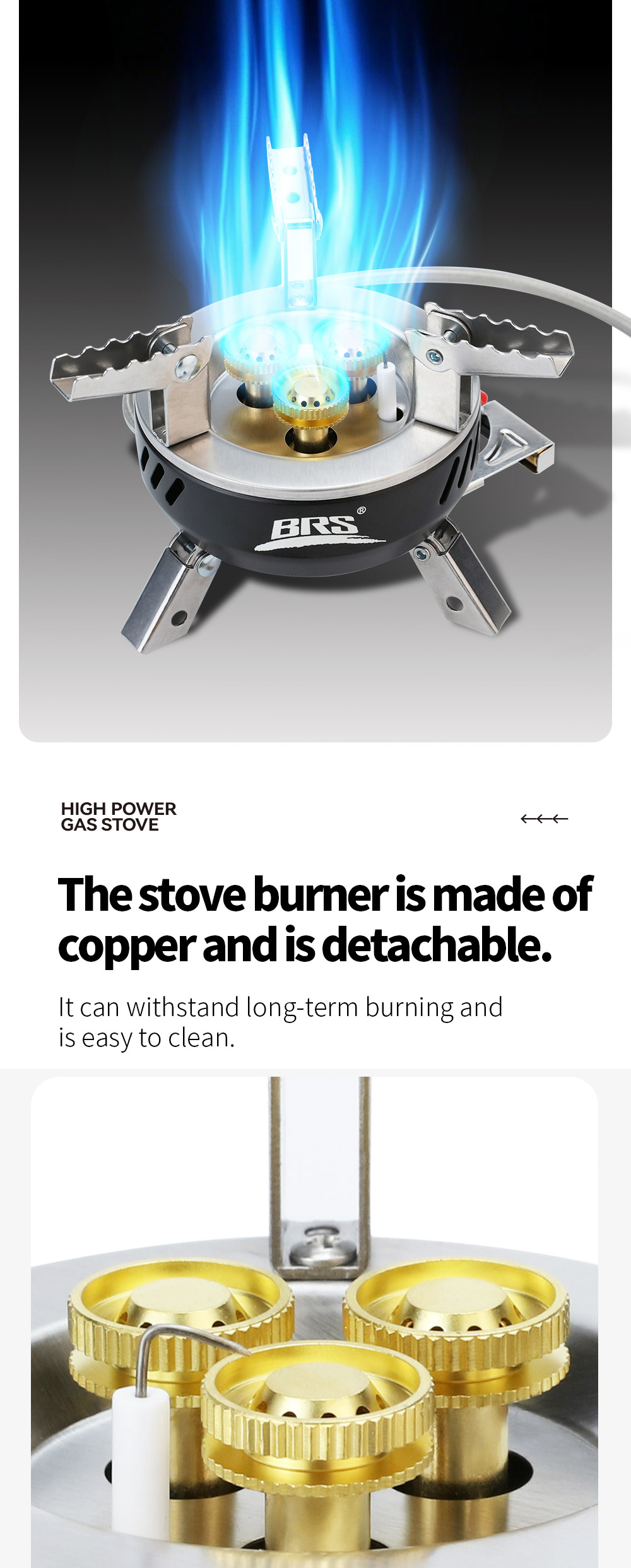 Three-Head High-Power Gas Stove detail
