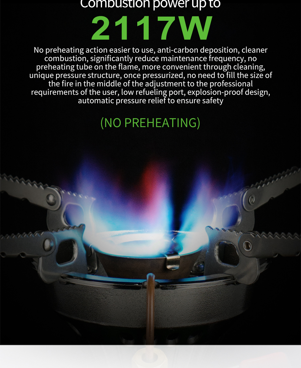 Integrated Gasoline Stove, No Preheating detail