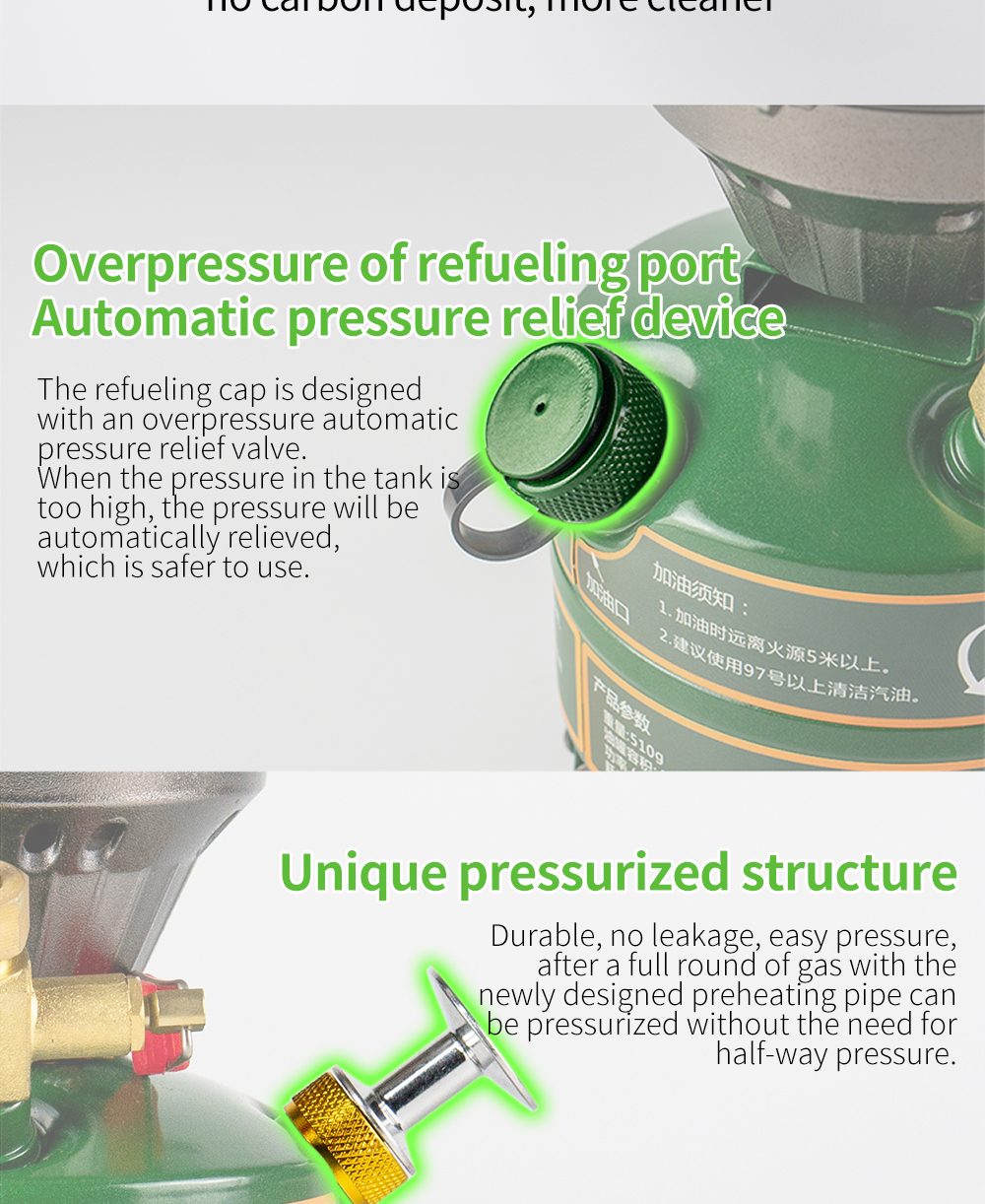 Integrated Gasoline Stove, No Preheating detail