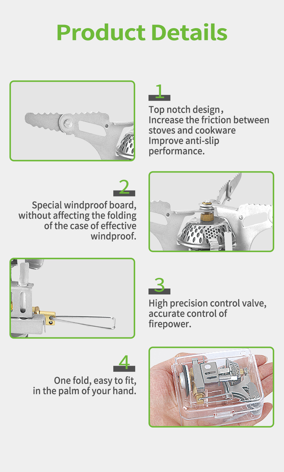 Portable Ultralight Camping Stove detail