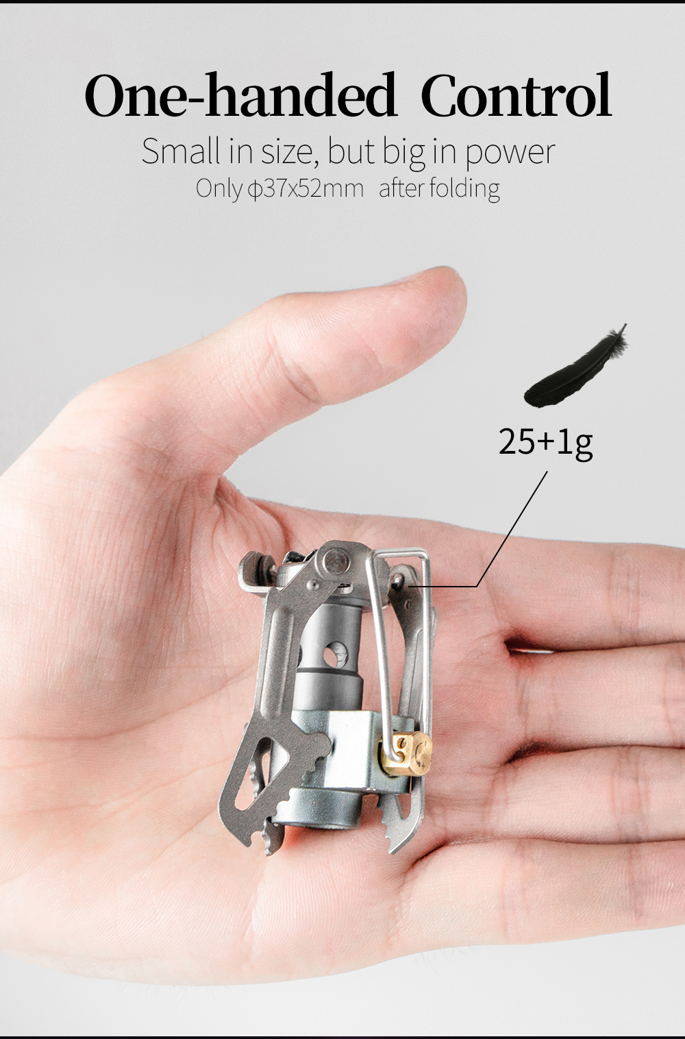 Ultralight Titanium Canister Stove detail