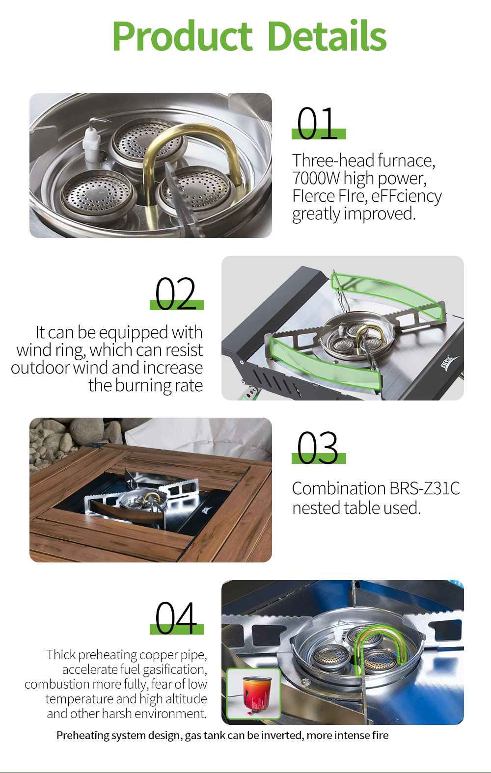 IGT Three-Head High-Power Stove detail