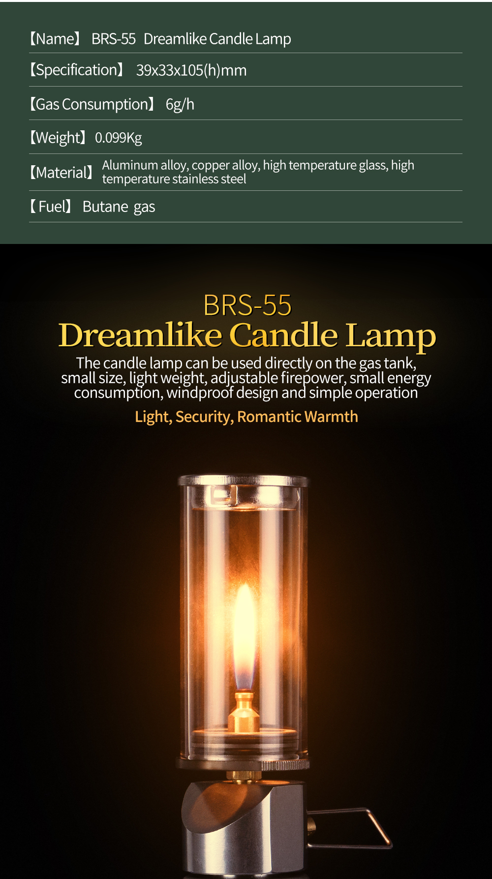 Dreamlike Candle Gas Lantern detail