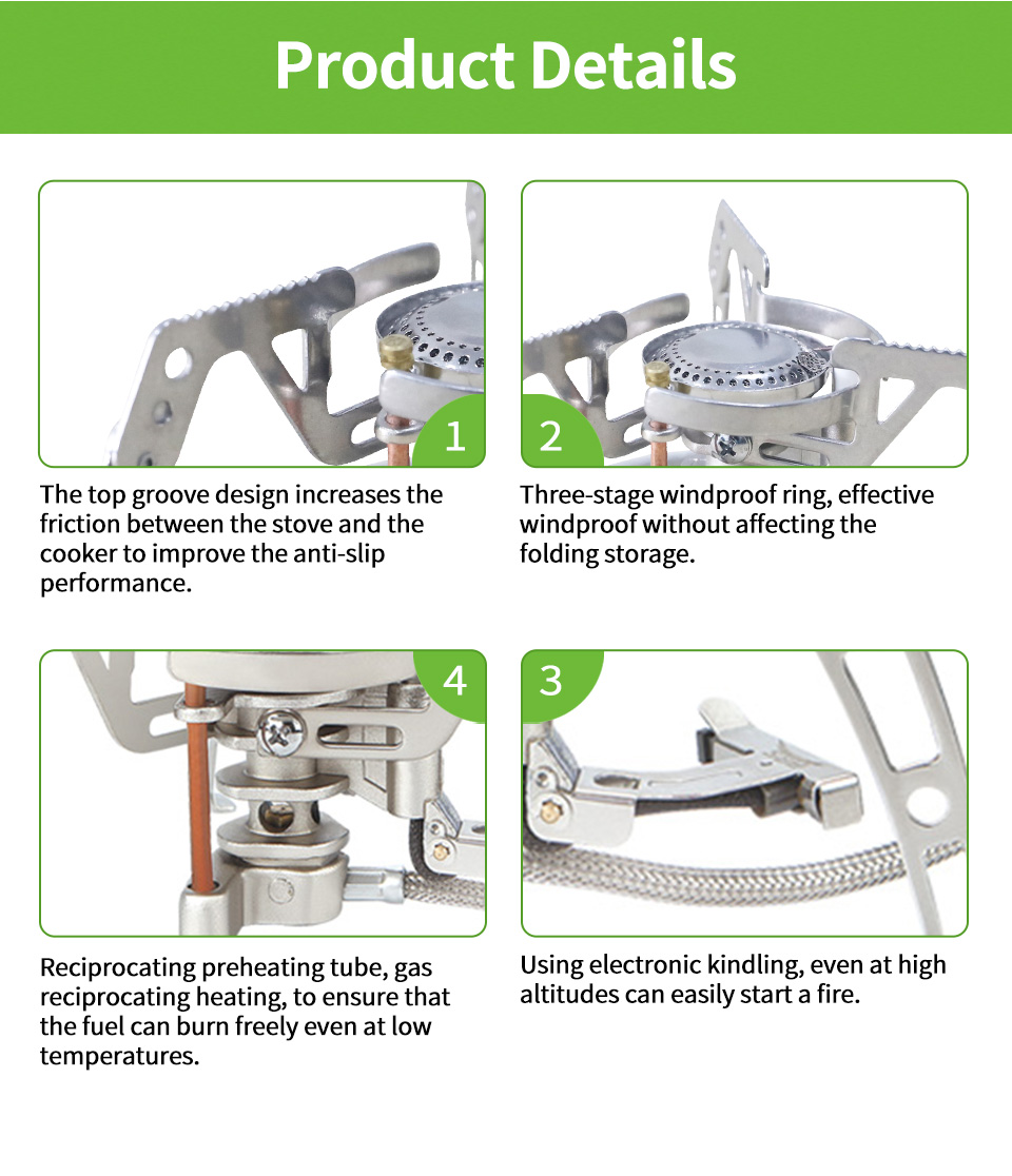 High Mountain Remote Gas Stove detail