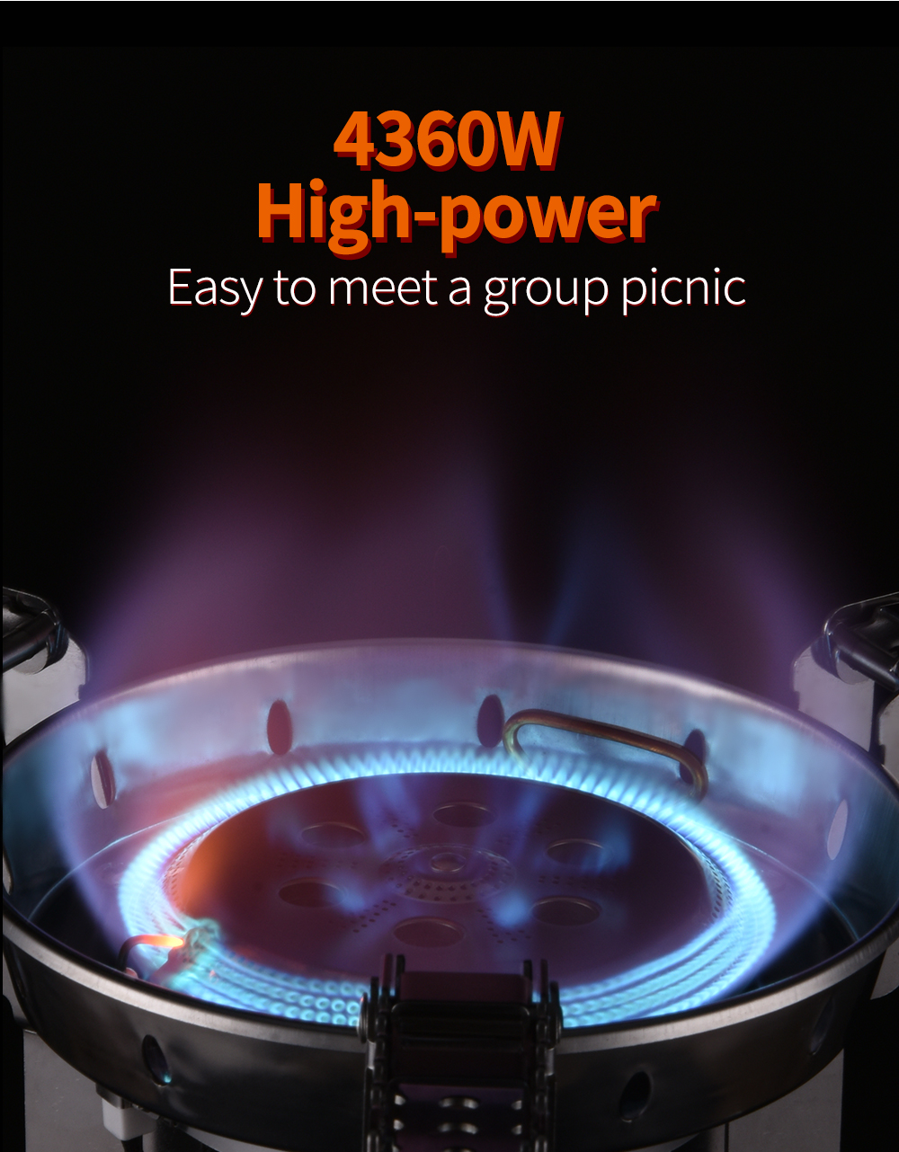 High-Firepower Tripod Gas Stove detail