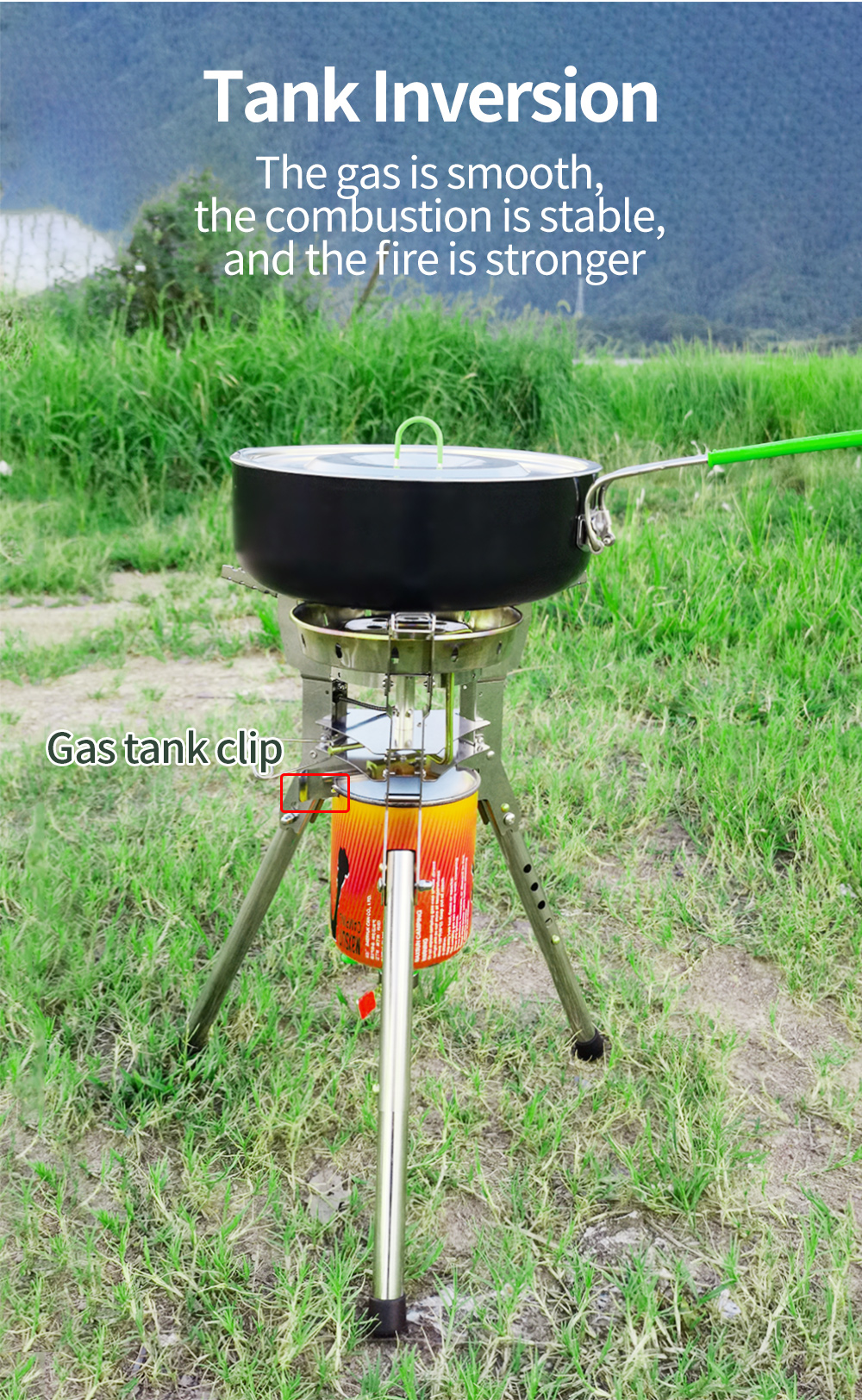 High-Firepower Tripod Gas Stove detail