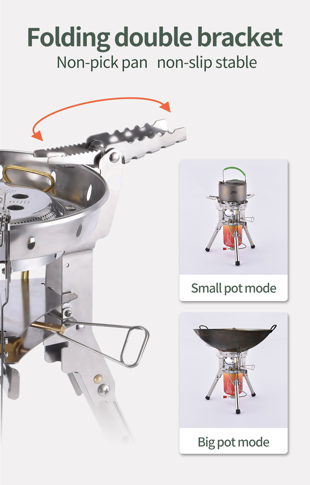 High-Firepower Tripod Gas Stove detail