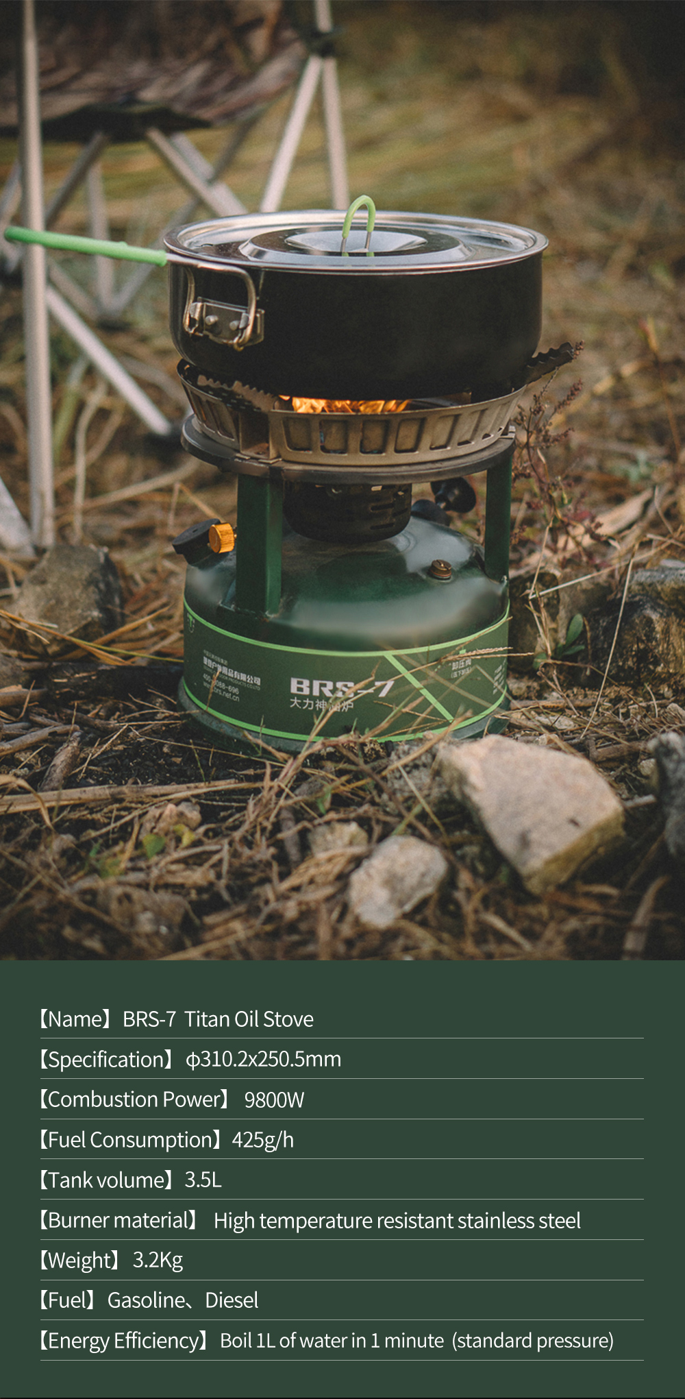 Titan High-Power Oil Stove detail