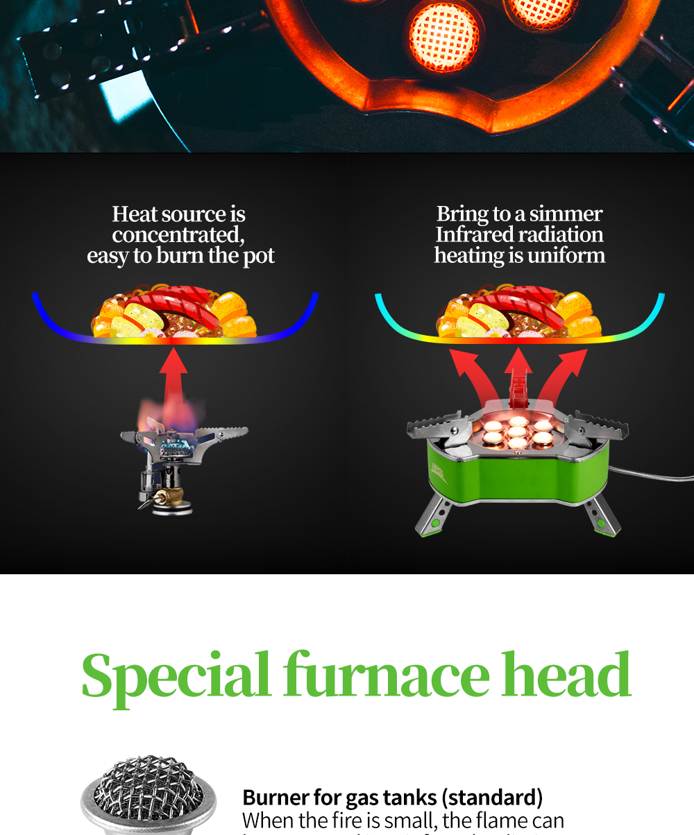 Three Star Infrared Remote Gas Stove detail