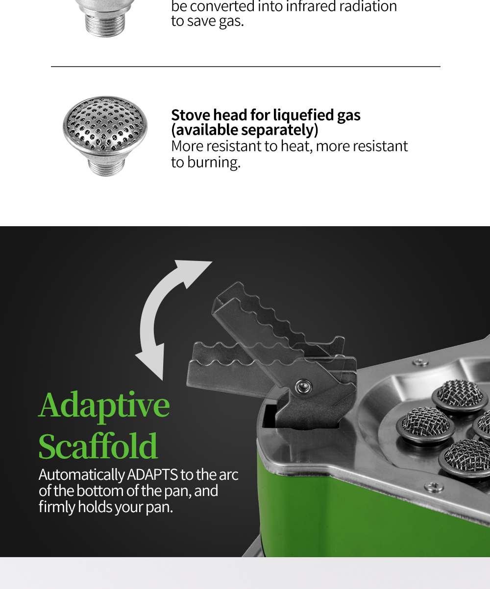 Three Star Infrared Remote Gas Stove detail