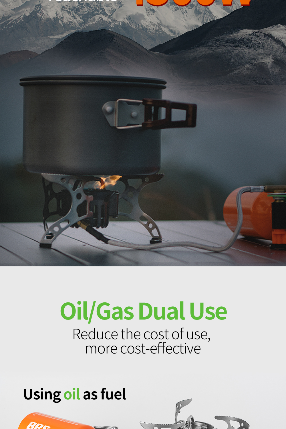 Oil/Gas Multi-Fuel Stove (BRS-8) detail
