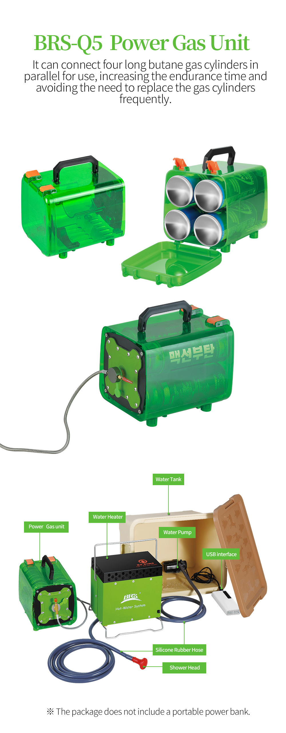 Portable Gas Shower System detail