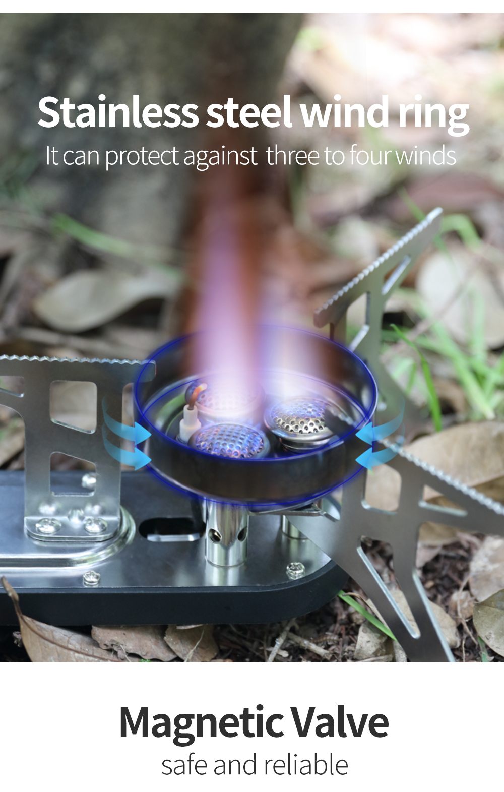 Folding Three-Burner Cassette Stove detail