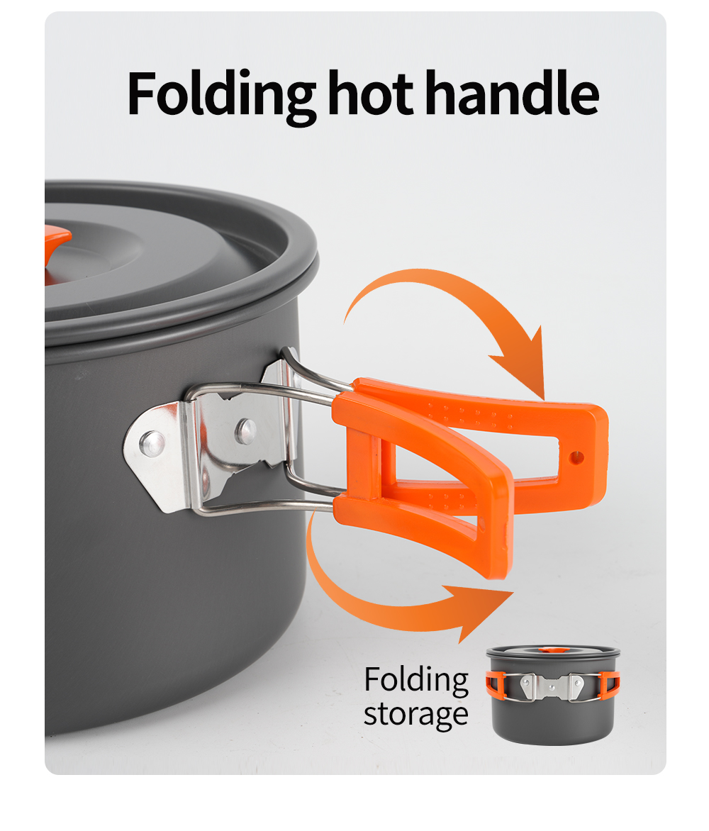 Hard-Anodized Aluminium Camping Cookware Sets detail