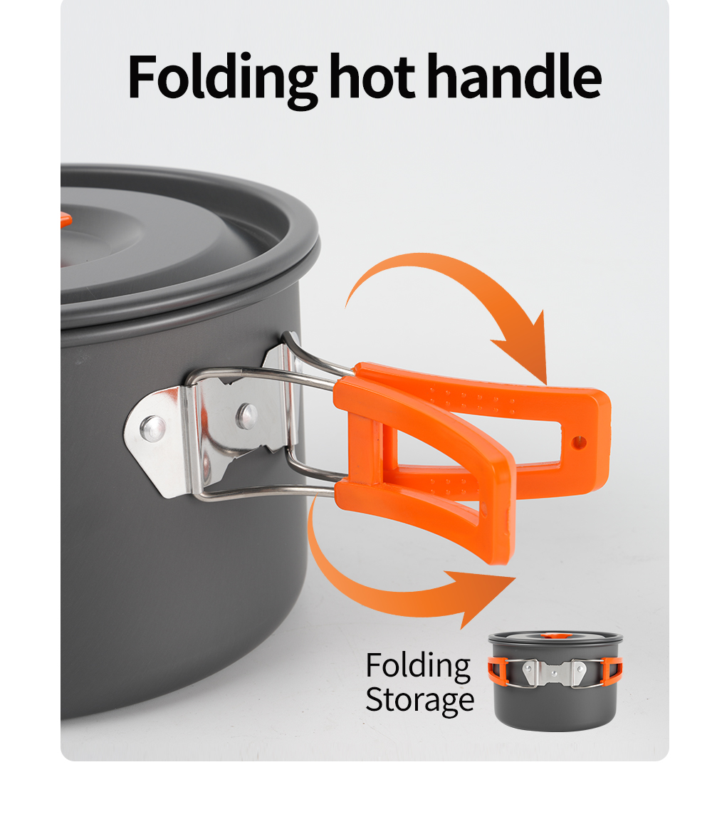 Hard-Anodized Aluminium Camping Cookware Sets detail