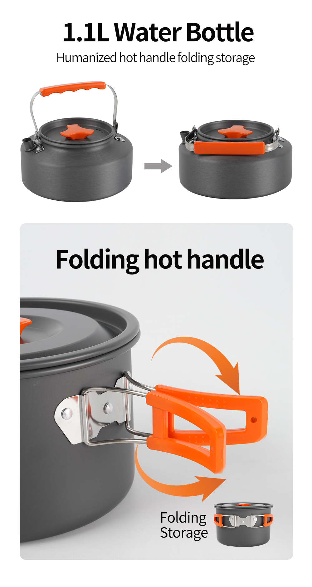 Hard-Anodized Aluminium Camping Cookware Sets detail