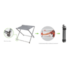 Ultralet foldbar aluminiumsskammel — billede 5