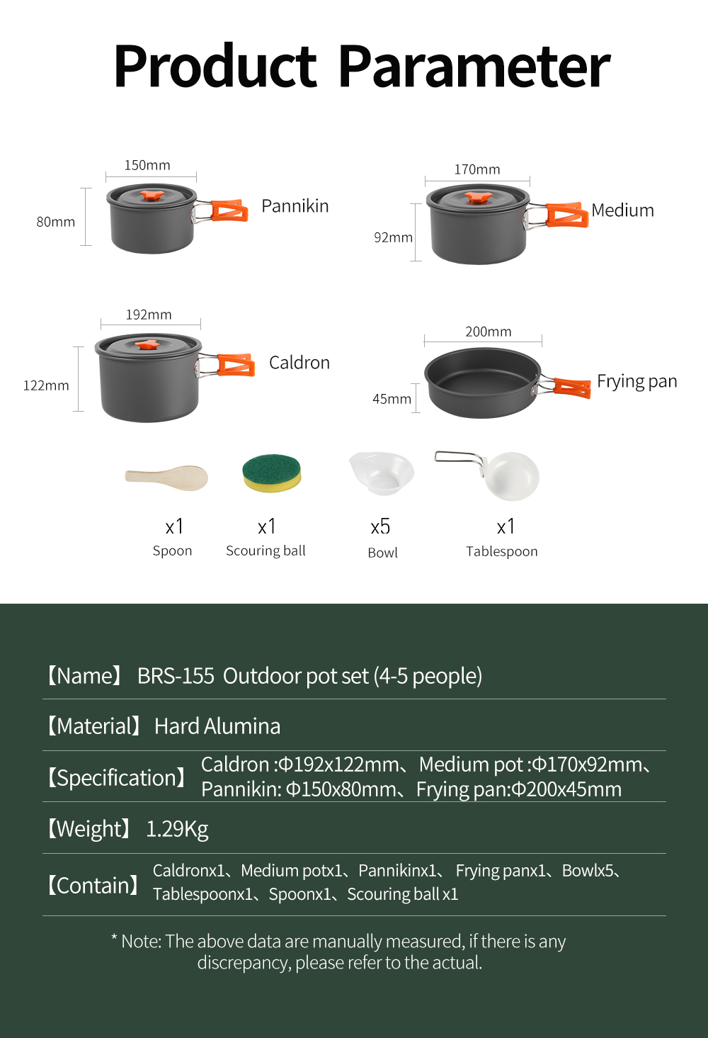 Hard-Anodized Aluminium Camping Cookware Sets detail
