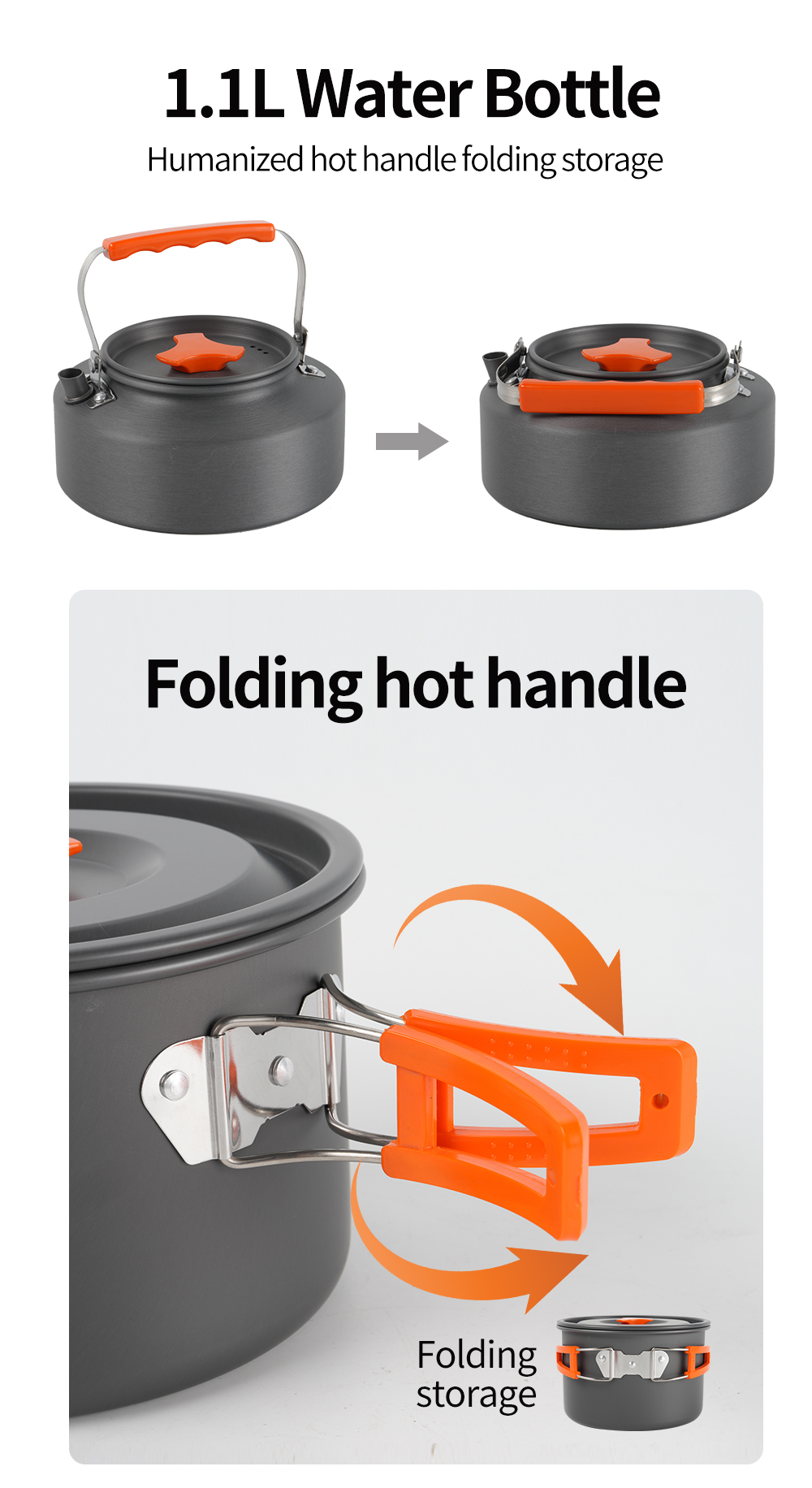 Hard-Anodized Aluminium Camping Cookware Sets detail