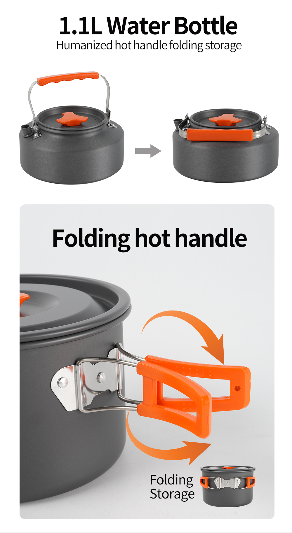 Hard-Anodized Aluminium Camping Cookware Sets detail