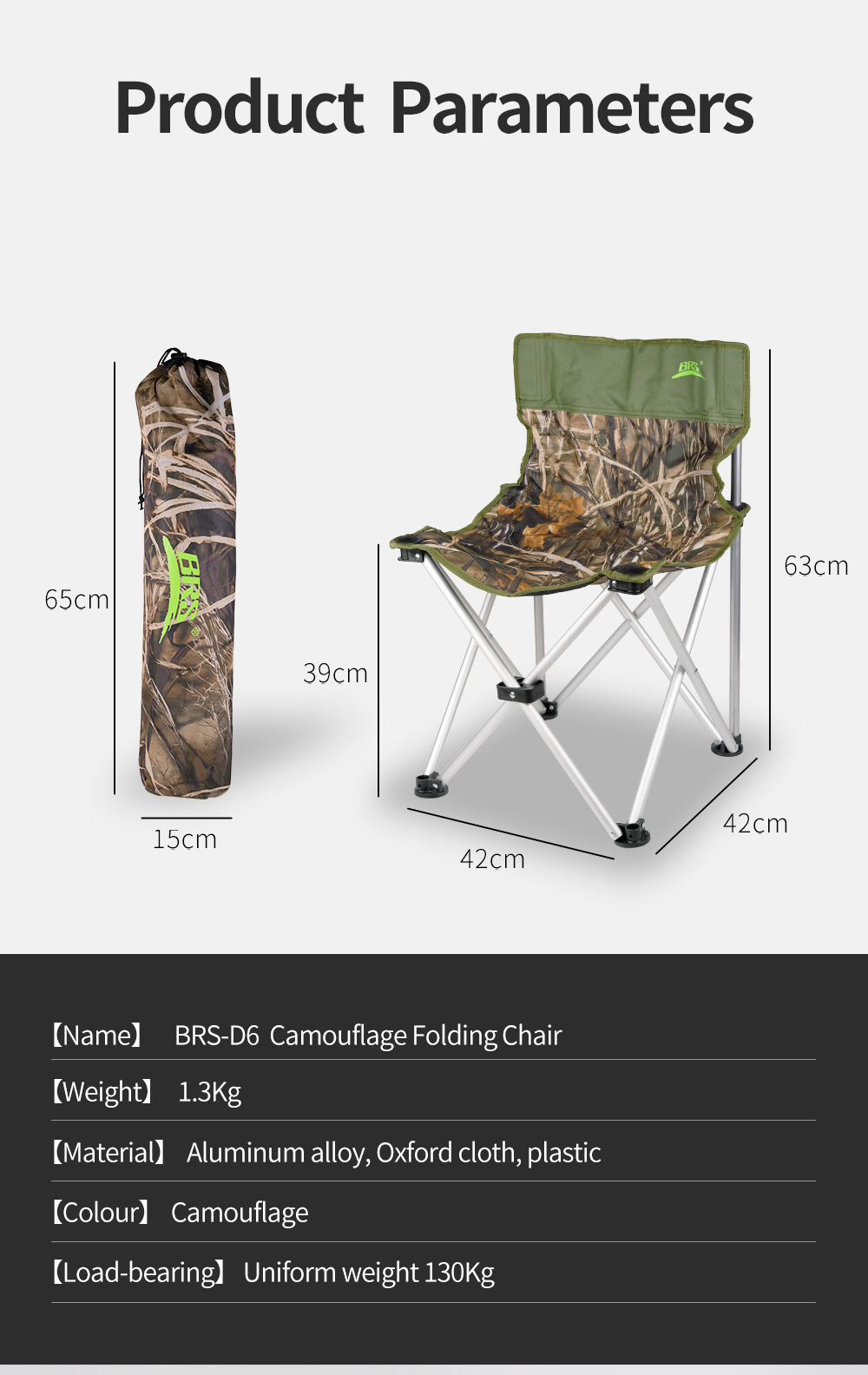 Camouflage Folding Camp Chair detail