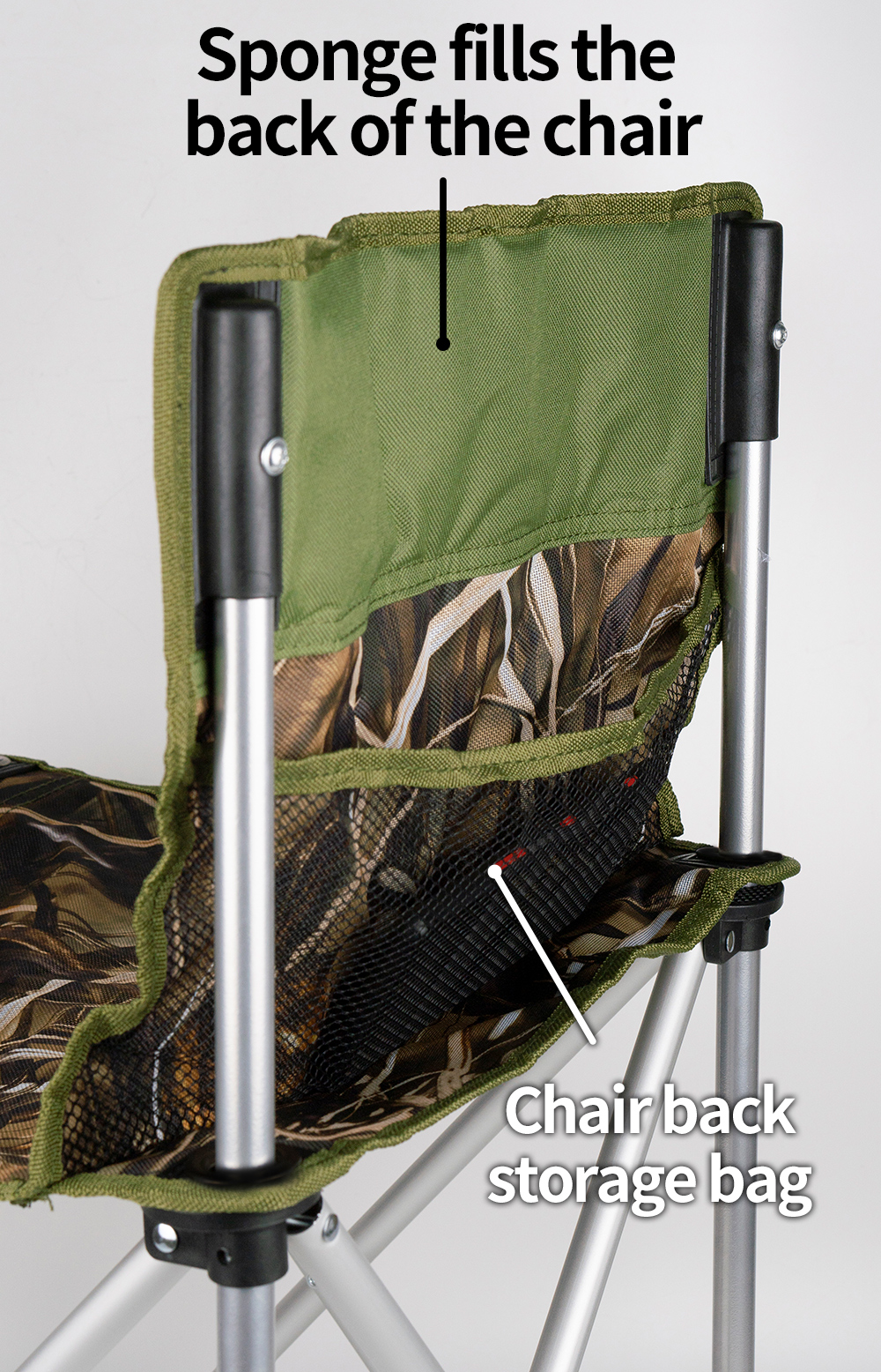 Camouflage Folding Camp Chair detail