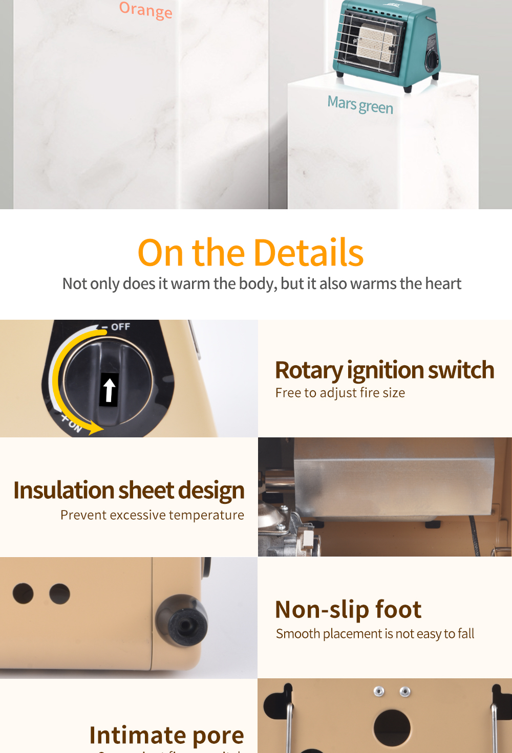 Portable Cassette Gas Heater detail