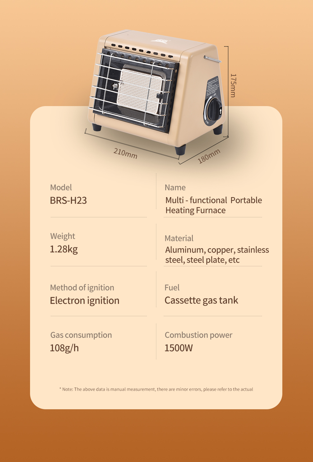 Portable Cassette Gas Heater detail
