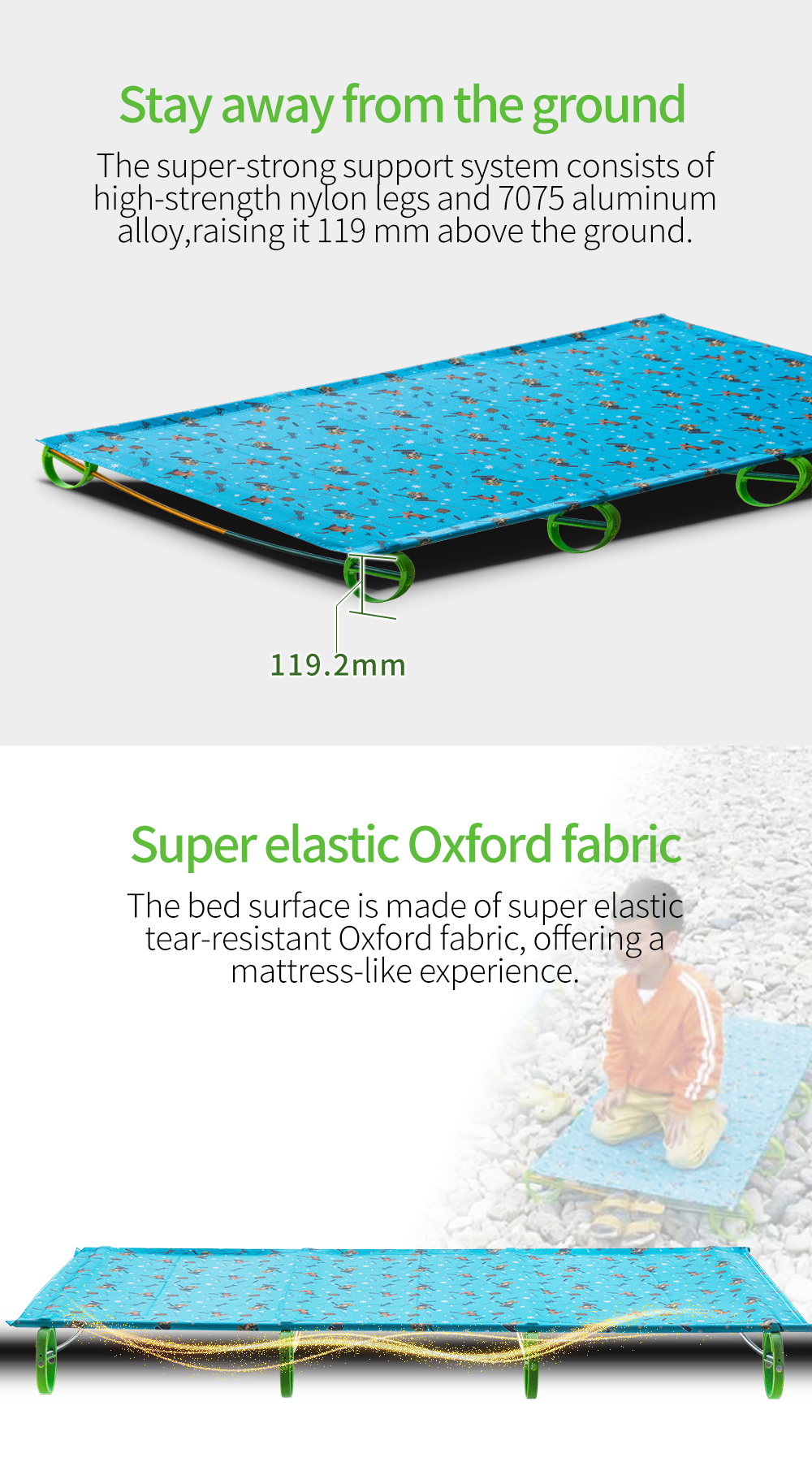 Ultralight Folding Children’s Cot detail