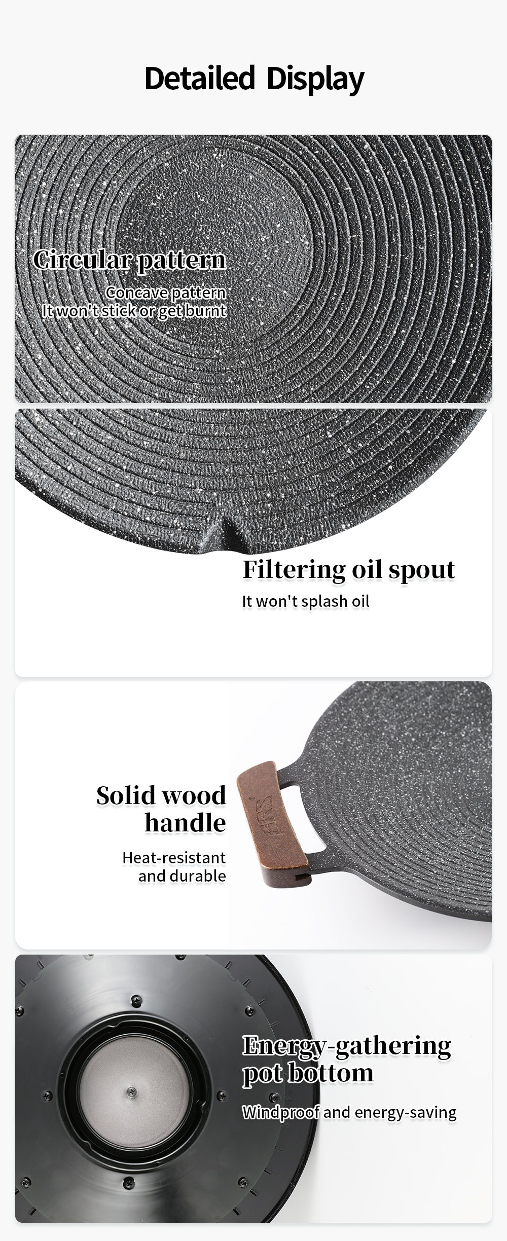 Heat-Collecting Grill Pan detail