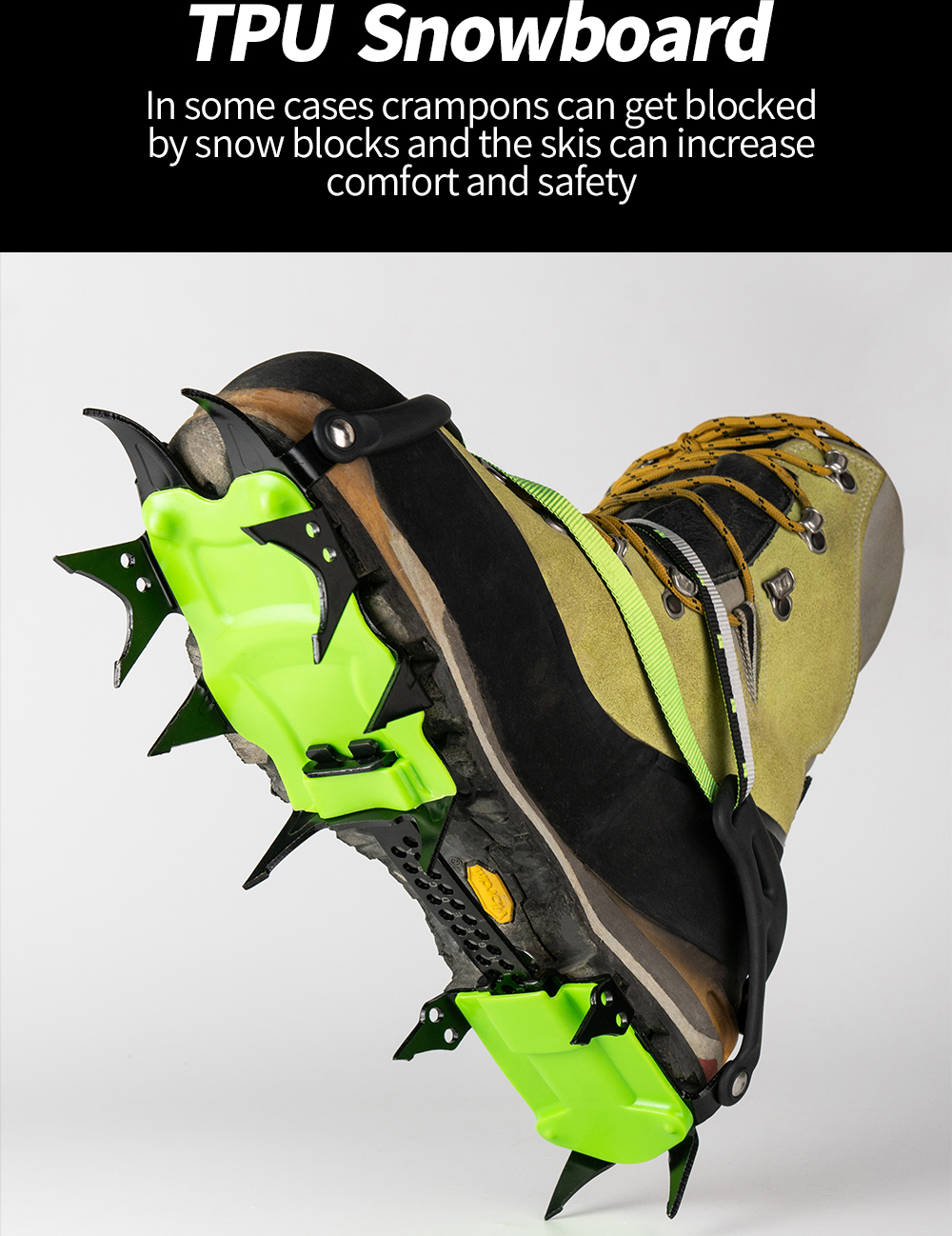 Snow Leopard 14-Point Strap Crampons detail