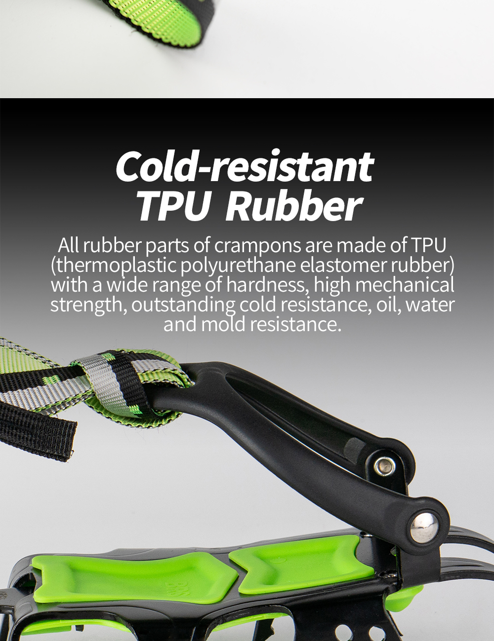 Snow Leopard 14-Point Strap Crampons detail