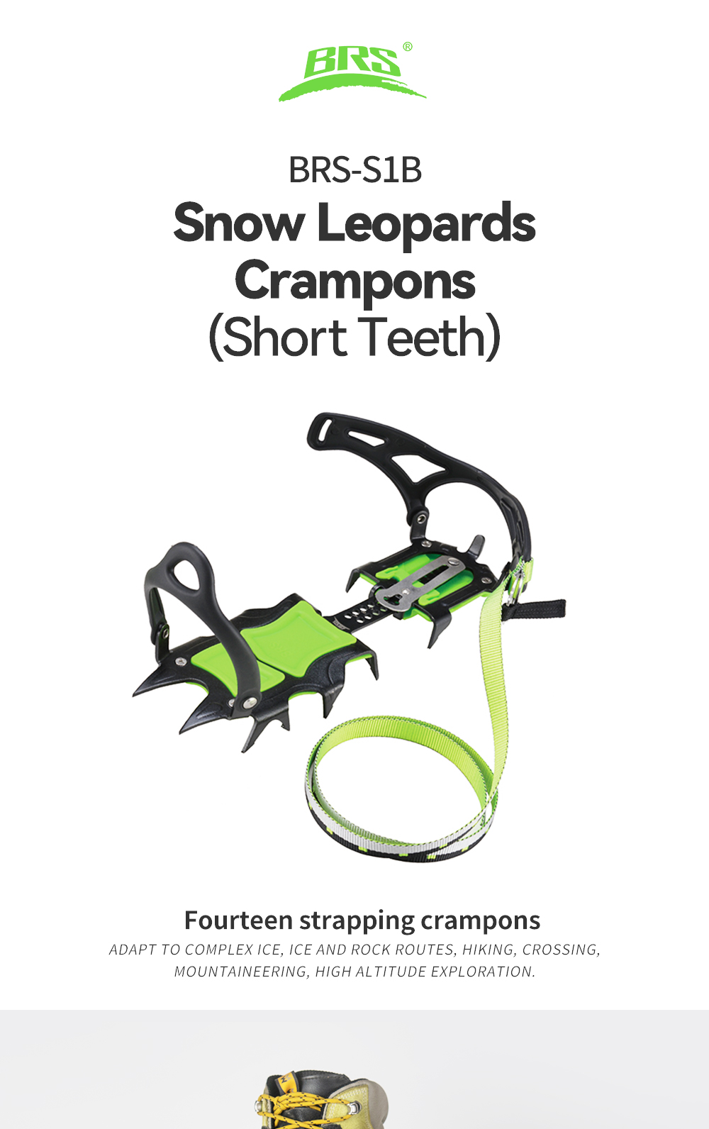 Snow Leopard 14-Point Strap Crampons detail