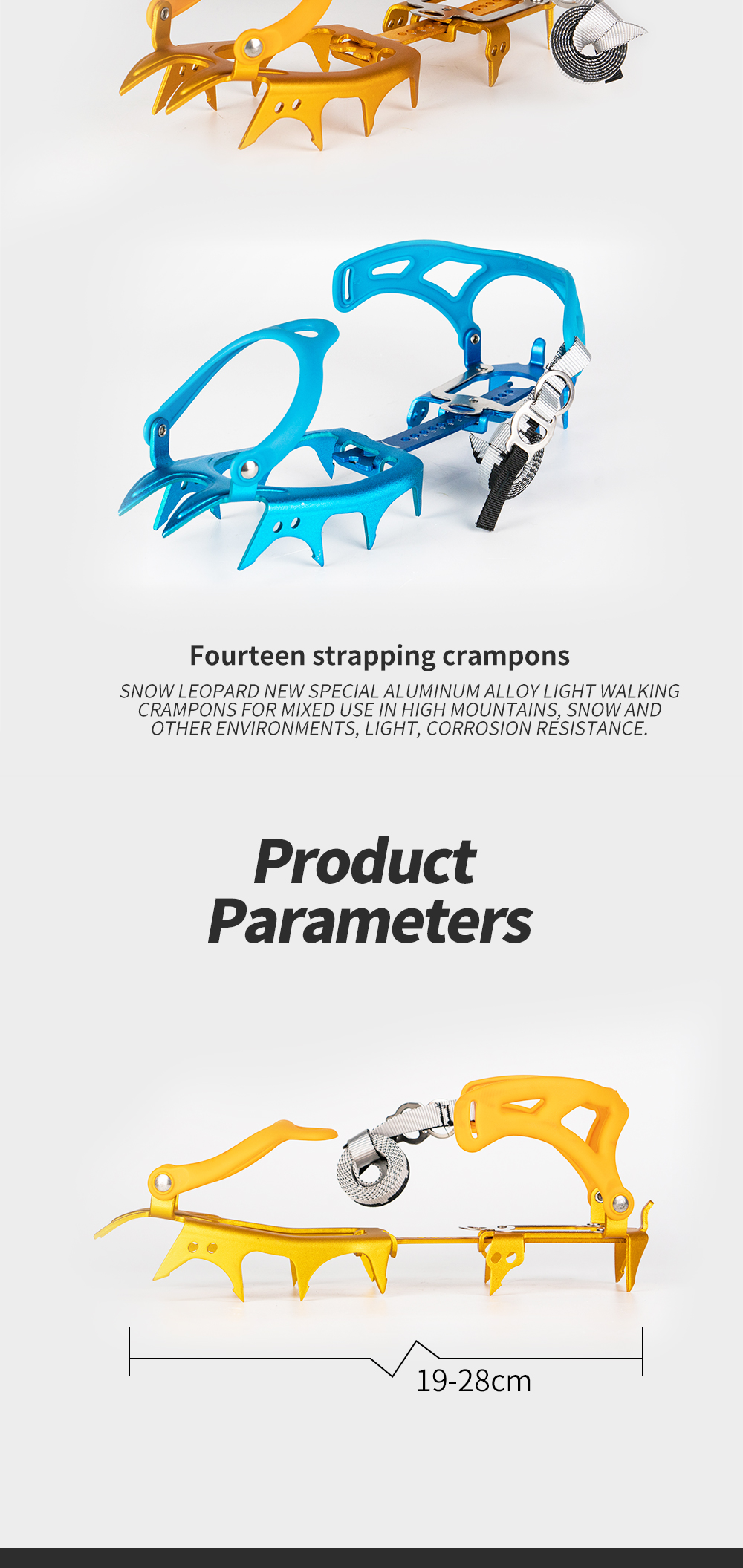 Snow Leopard 14-Point Aluminium Crampons detail