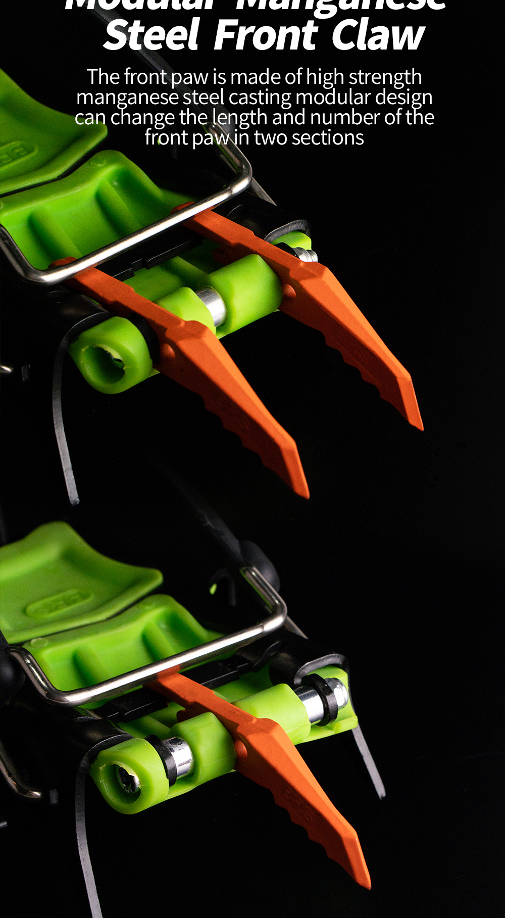 14-Point Strap-On Climbing Crampons detail