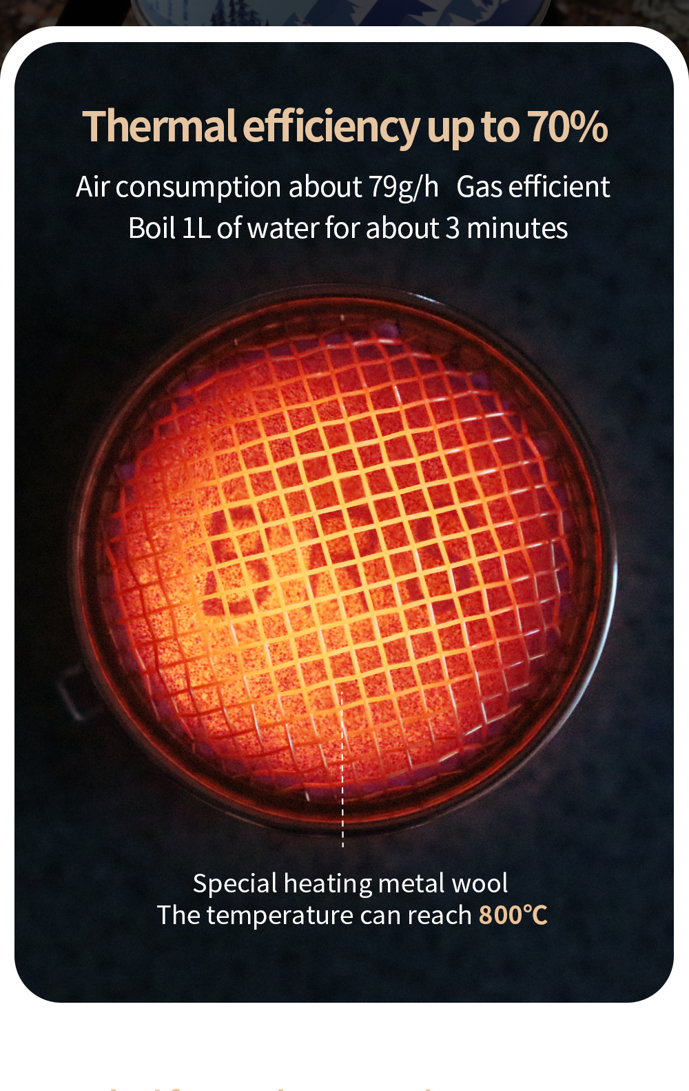Integrated Infrared Reactor Stove detail