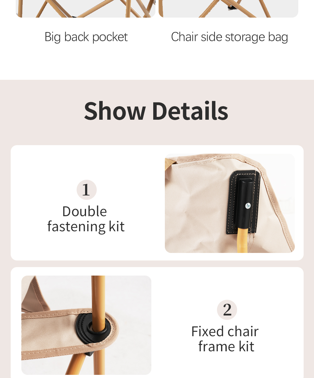 Folding Moon Chair (BRS-Y01) detail