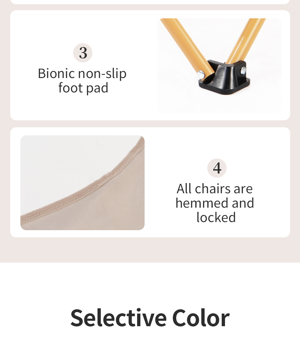 Folding Moon Chair (BRS-Y01) detail