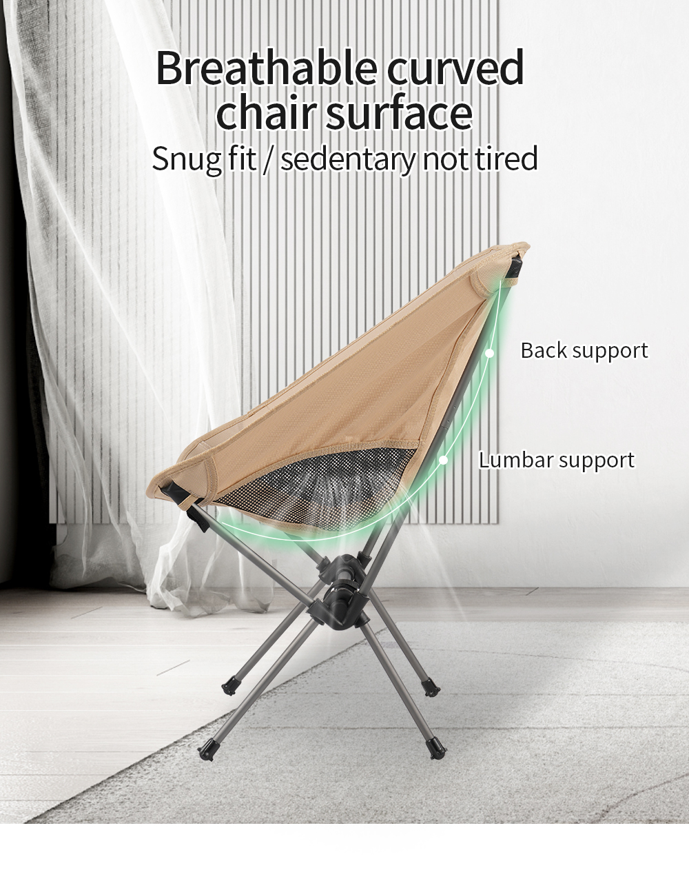 Lightweight Aluminium Space Chair detail