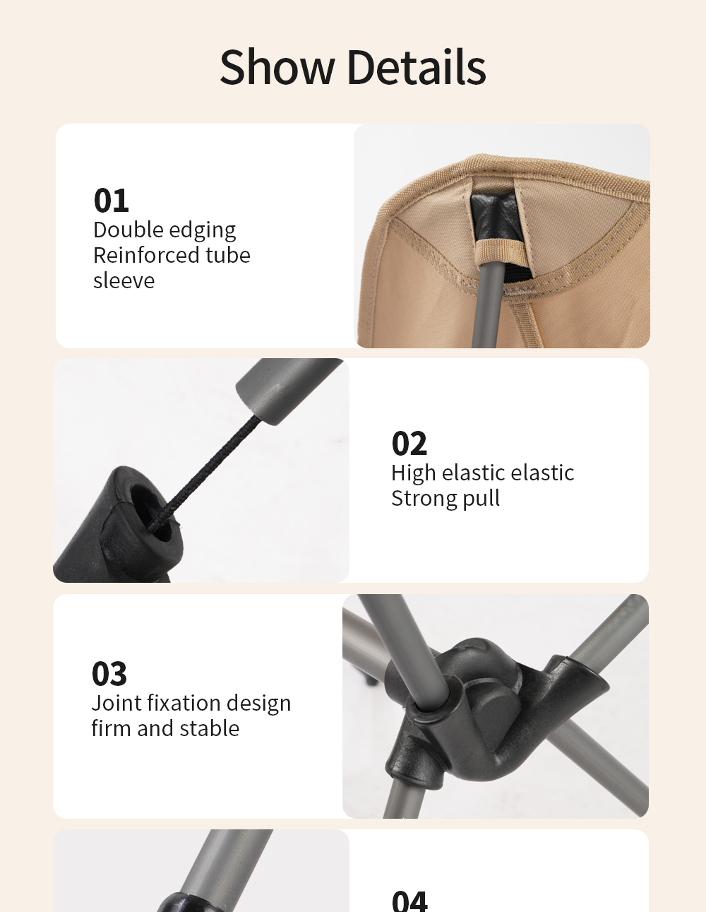 Lightweight Aluminium Space Chair detail