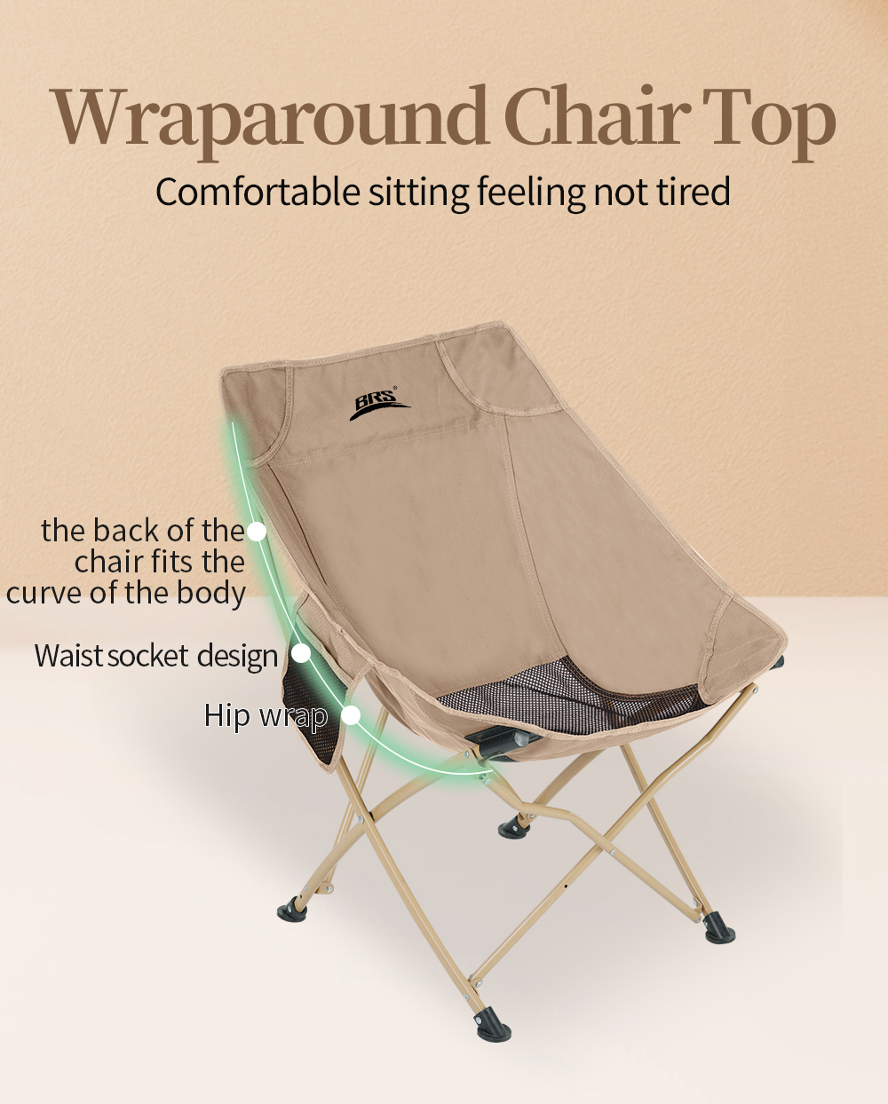 Star-Moon Folding Camp Chair detail