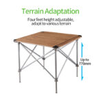 Height-Adjustable Aluminium Folding Table — image 2