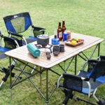 Table de camping double pliante et réglable en hauteur — image 6